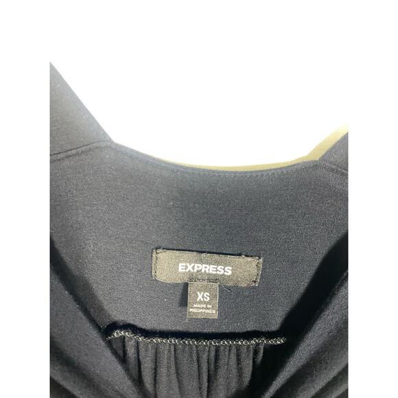 Women's Express Black V-Cut Mini Dress Size XS - Picture 4 of 5